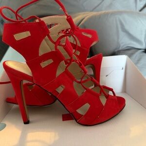 Aldo Red Laced High Heels